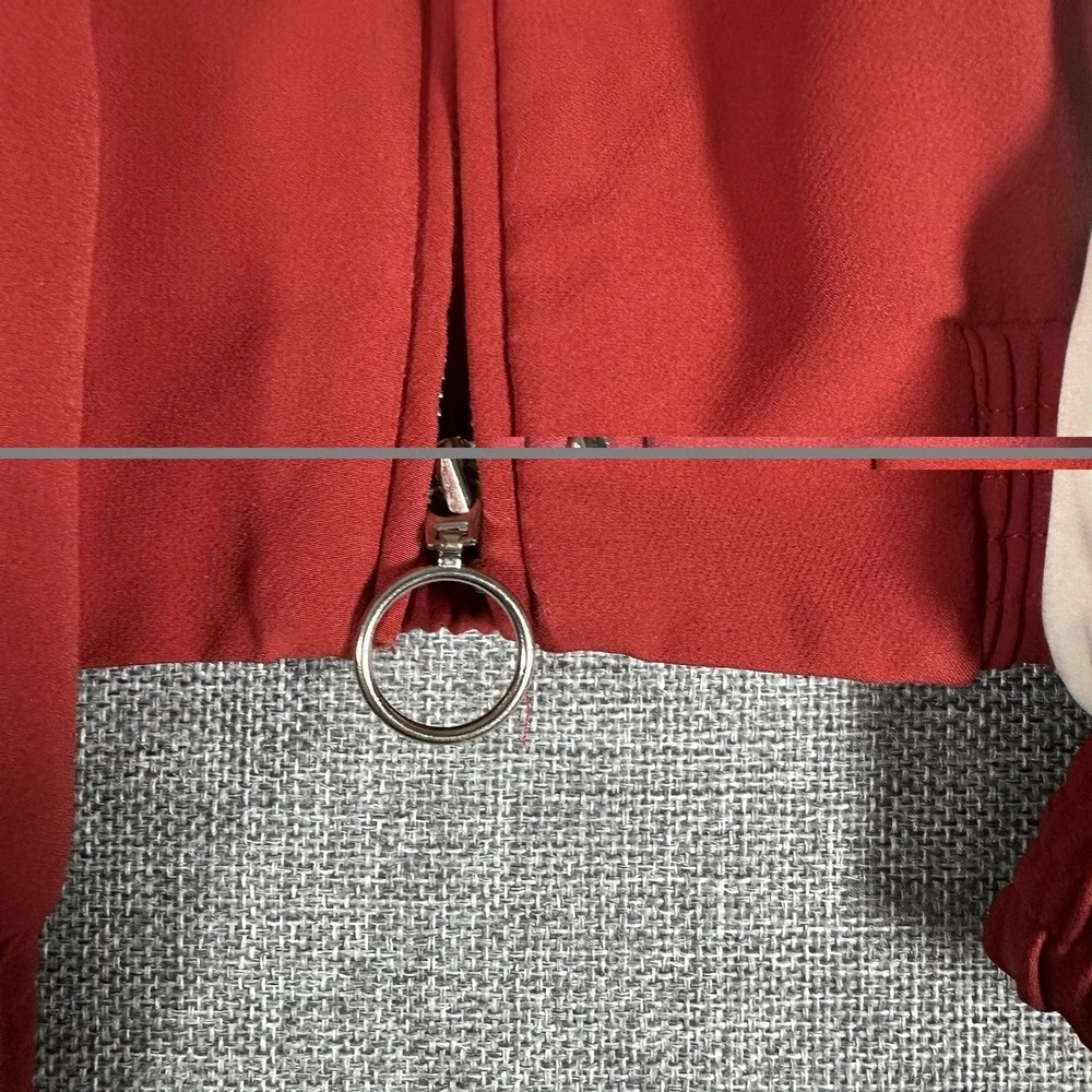 Vintage Topman Men's Red Zipped Track Jacket Size XS